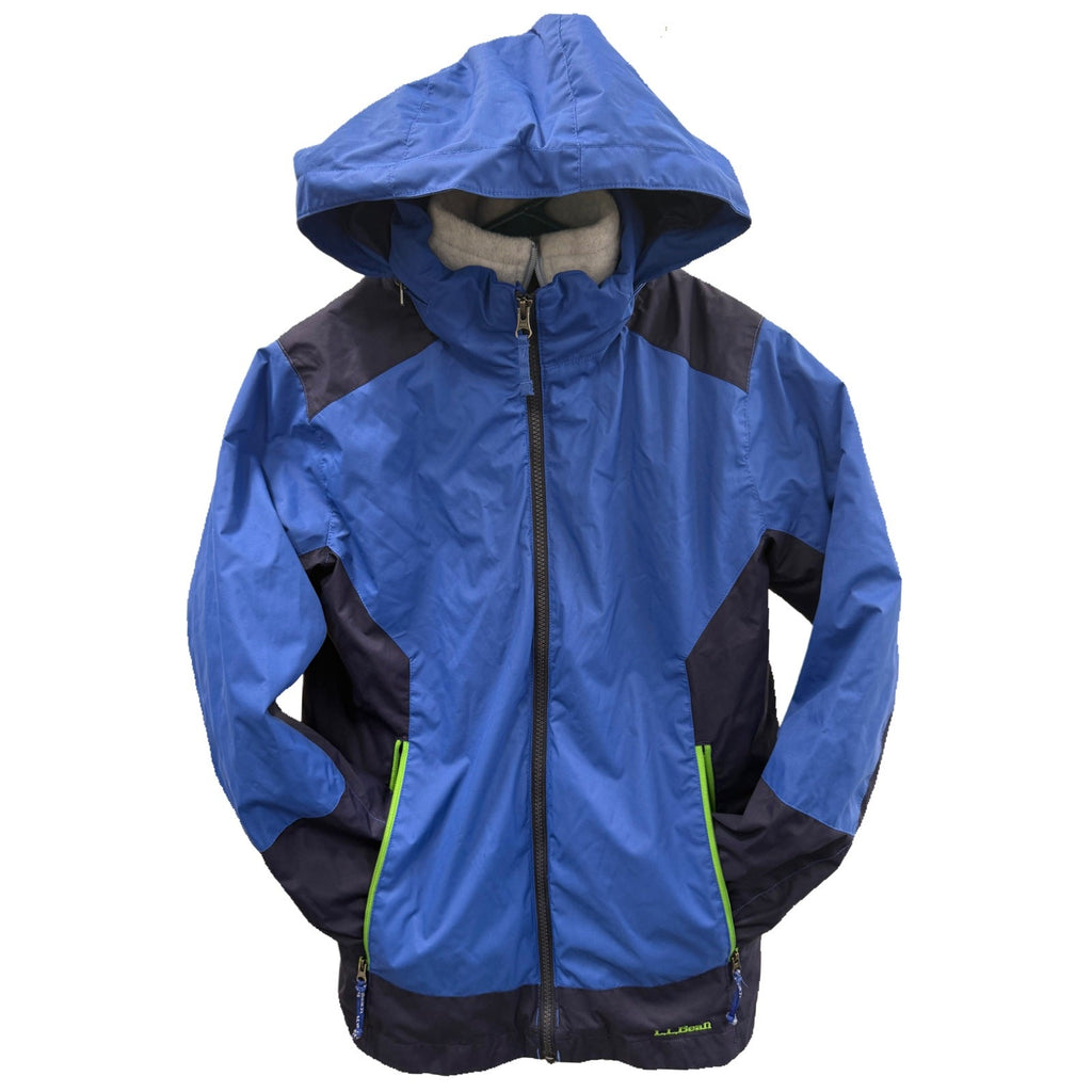 L.L. Bean Men's Rain coat with fleece lining in Royal Blue