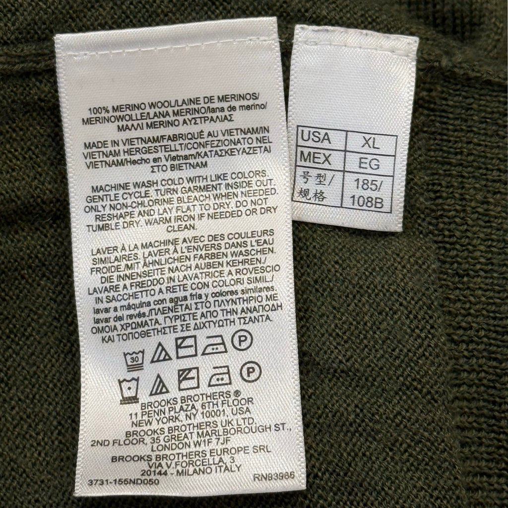 Brooks Brothers grey zipper men's cardigan