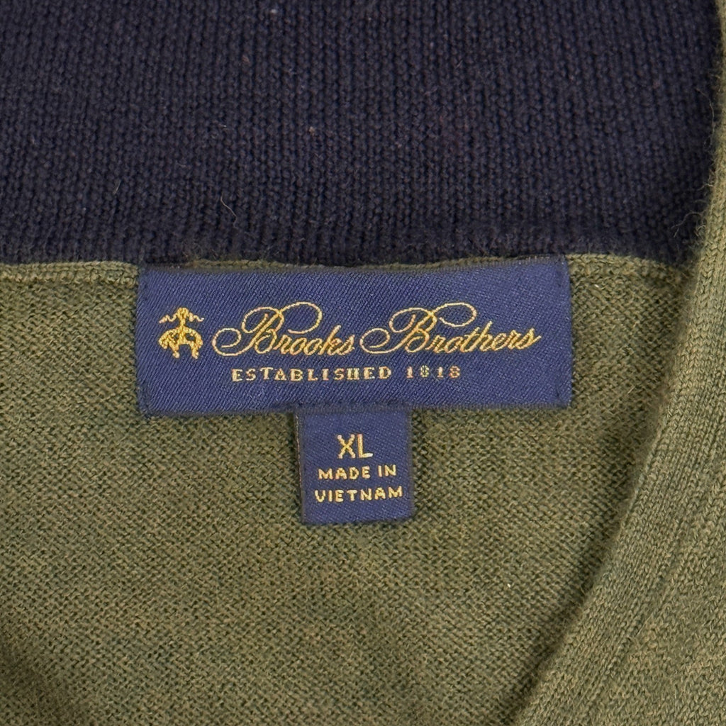 Brooks Brothers grey zipper men's cardigan