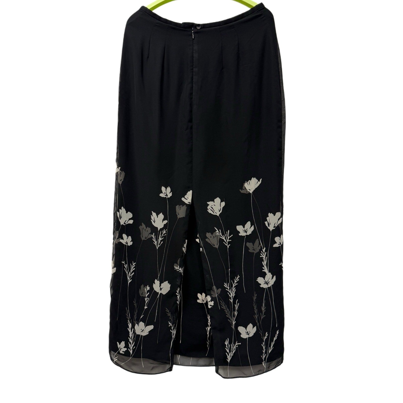 Ann Taylor woman's black skirt with white flowers in size 4
