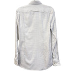 BOSS Hugo Boss Men’s Dress Shirt White Black Grid Check Slim Fit Size 38 S