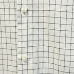BOSS Hugo Boss Men’s Dress Shirt White Black Grid Check Slim Fit Size 38 S