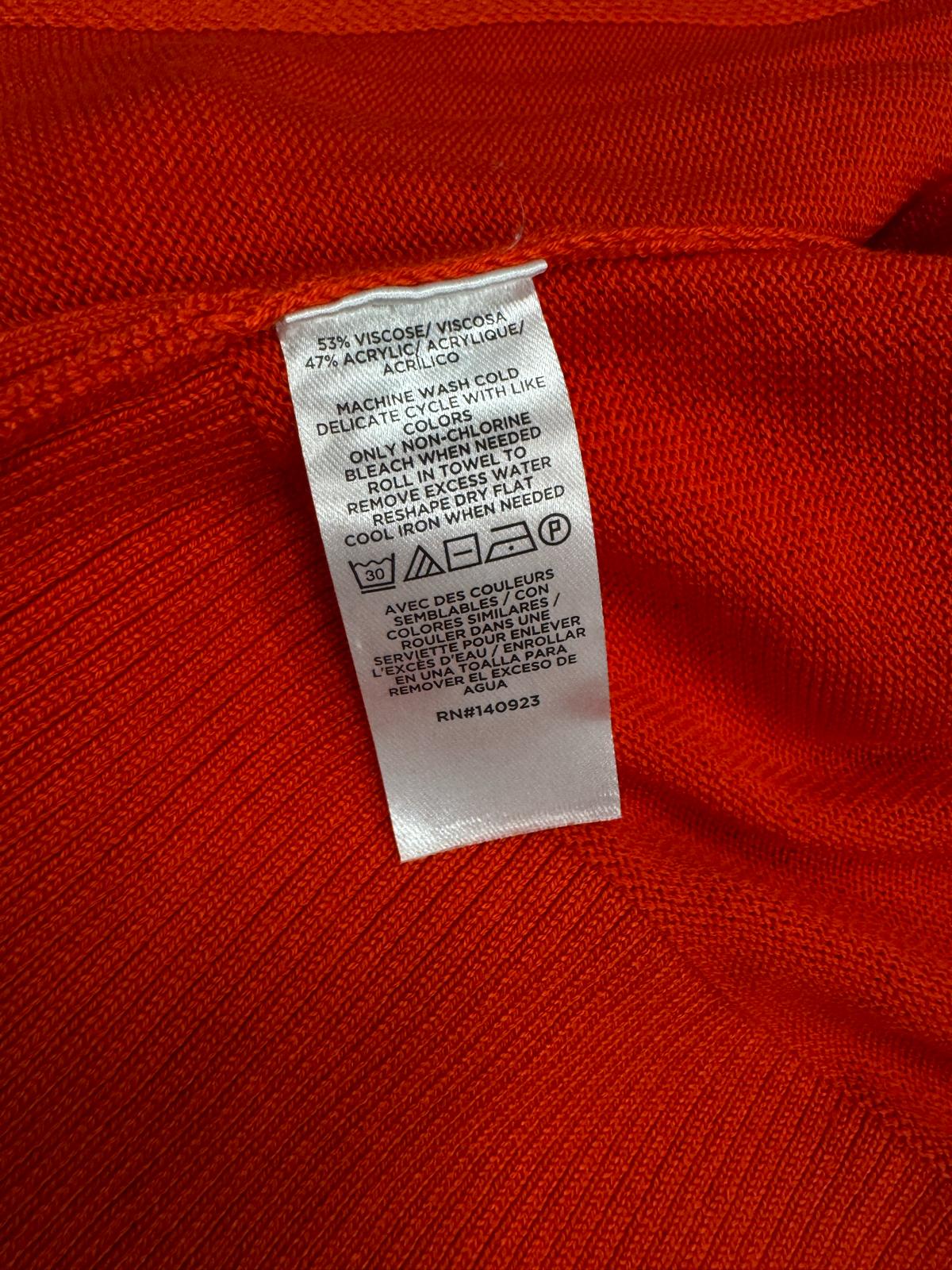 LOFT Open Front Cardigan Sweater Red Medium