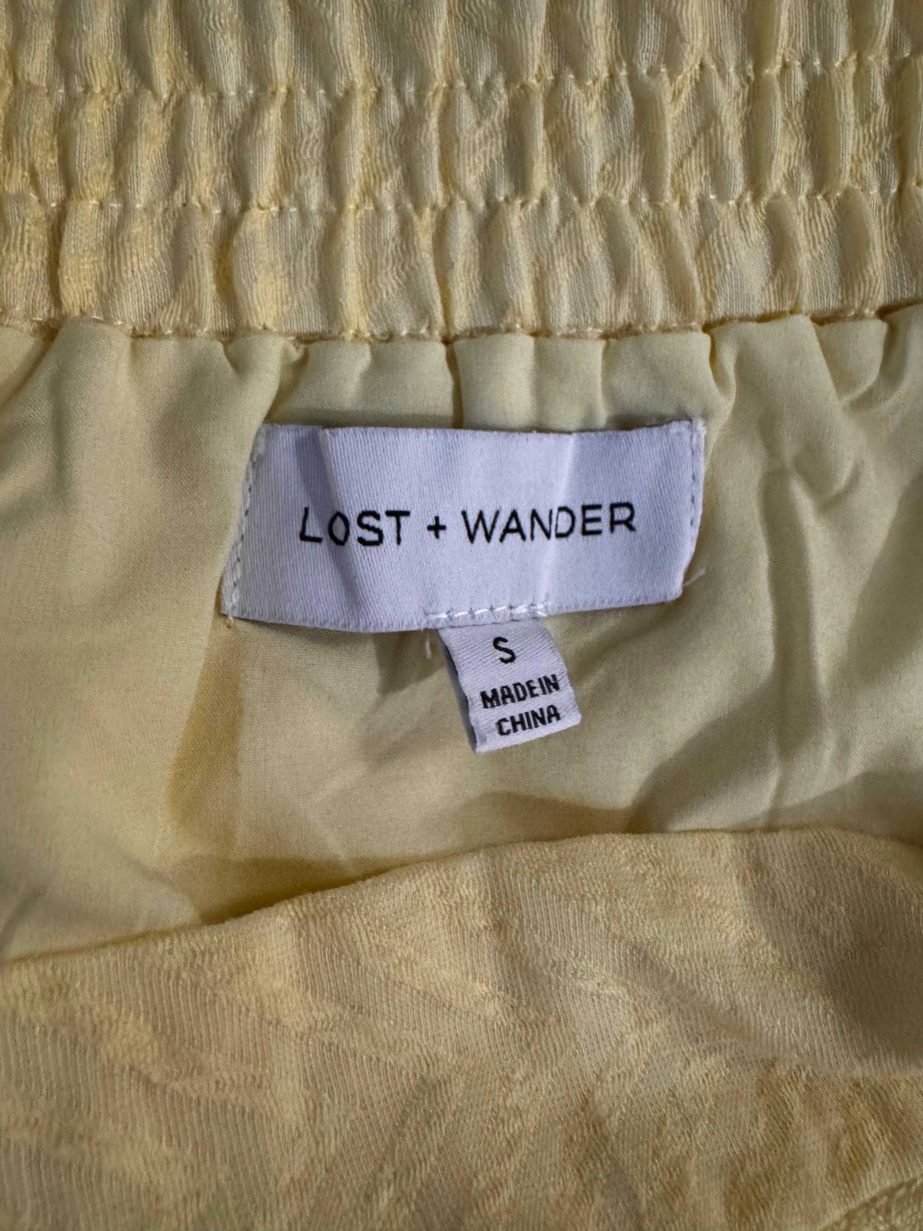 Lost + Wander Jacquard Maxi Skirt Yellow S