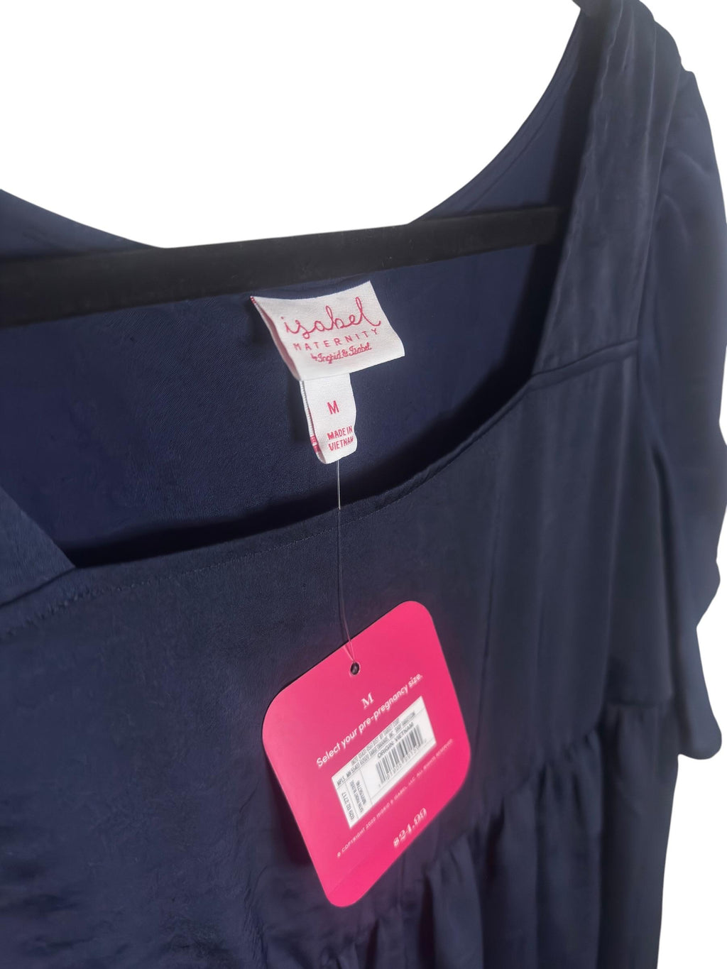 Flutter Sleeve Peplum Blouse Navy Blue