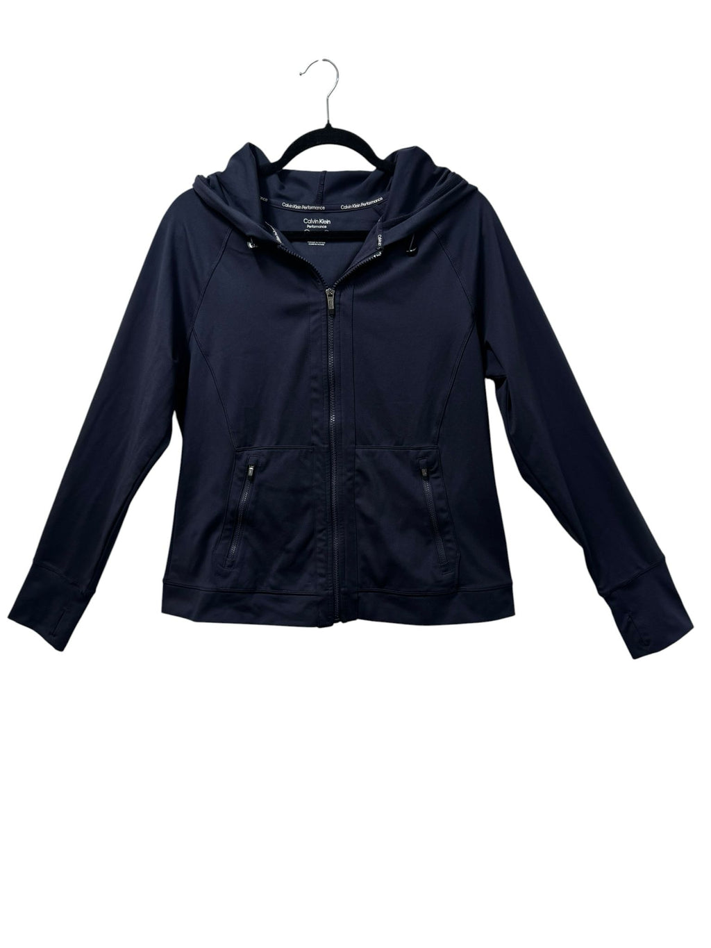 Navy Calvin Klein Performance Stretch pants and zip-up sweatshirt set