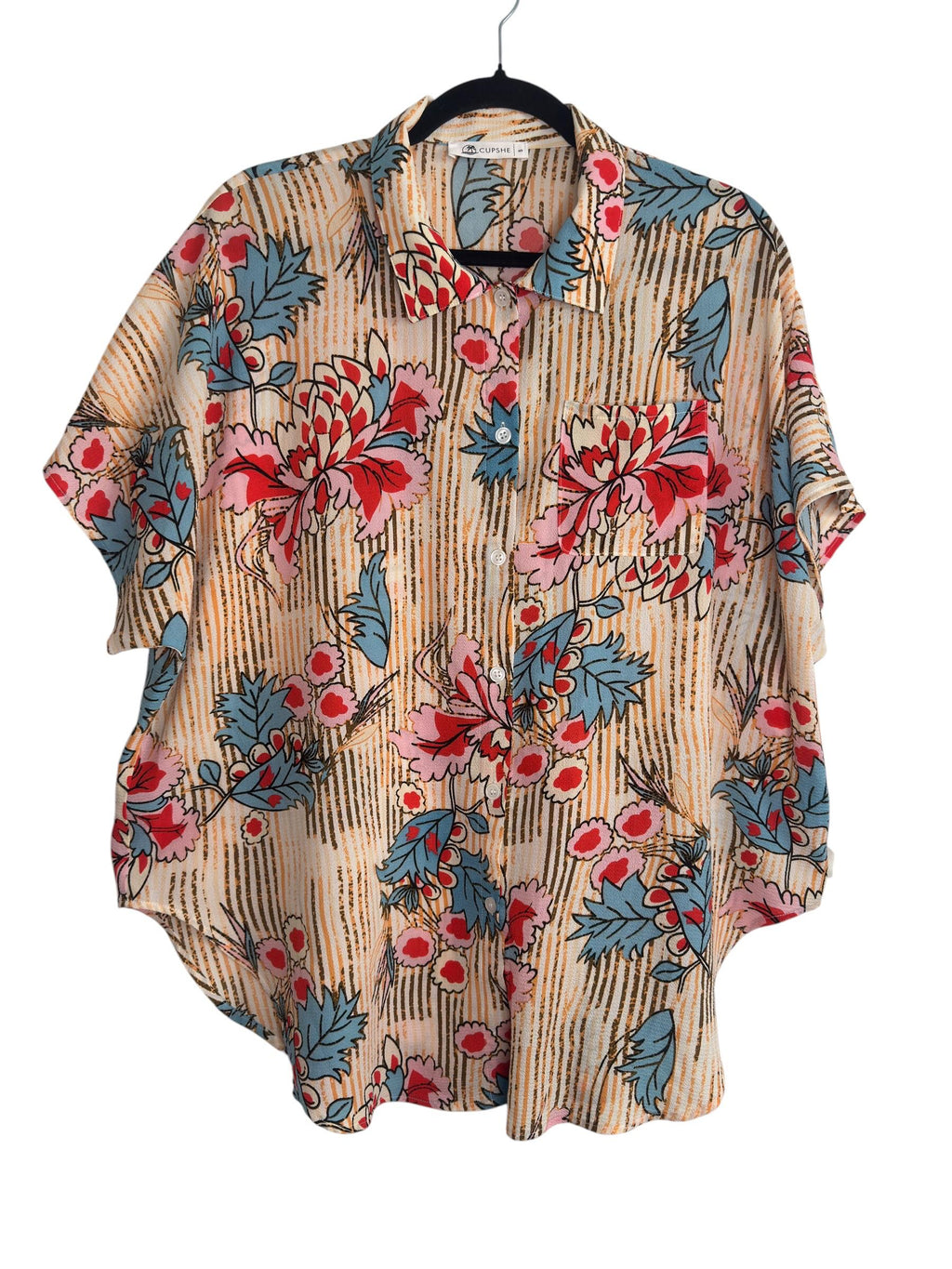 Multicolor Floral Print Polyester Top