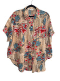 Multicolor Floral Print Polyester Top