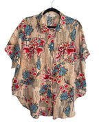 Multicolor Floral Print Polyester Top