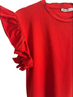 Zara Red Top 100% Cotton