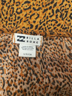 Leopard Print Chiffon Two-Piece Set Top and Pants
