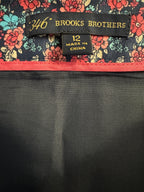 Ditsy Floral Pencil Skirt Navy Coral Teal Print Brooks Brothers