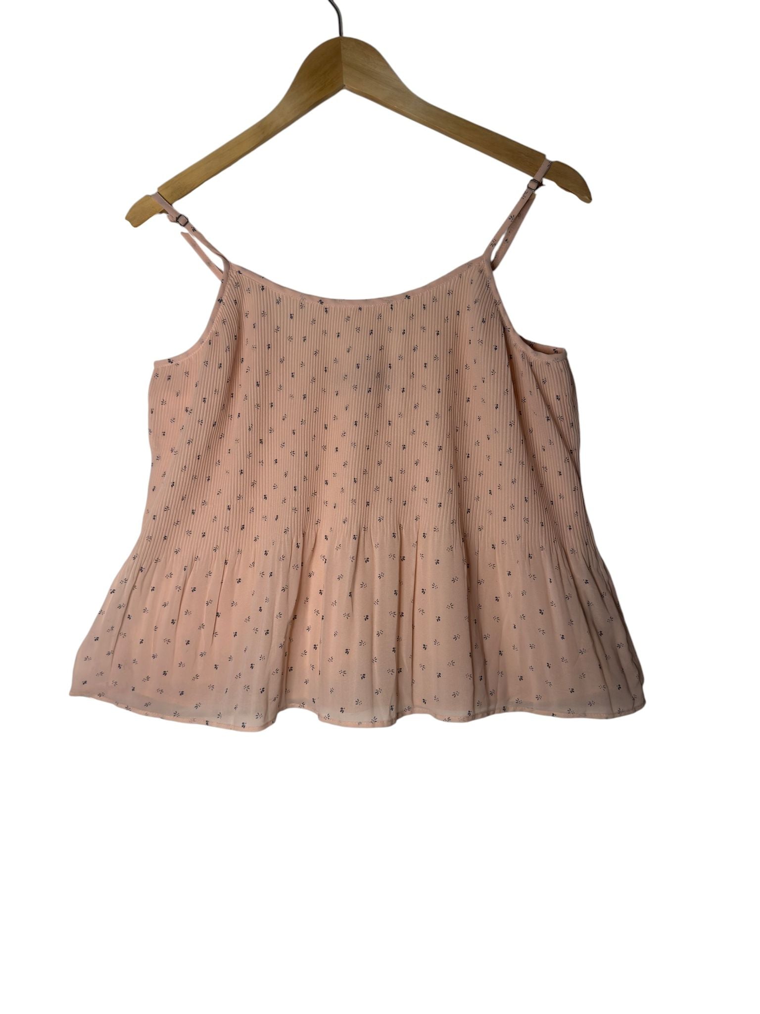 Cream Ditsy Floral Ribbed Corset Bustier Top with Garter Detail Pink