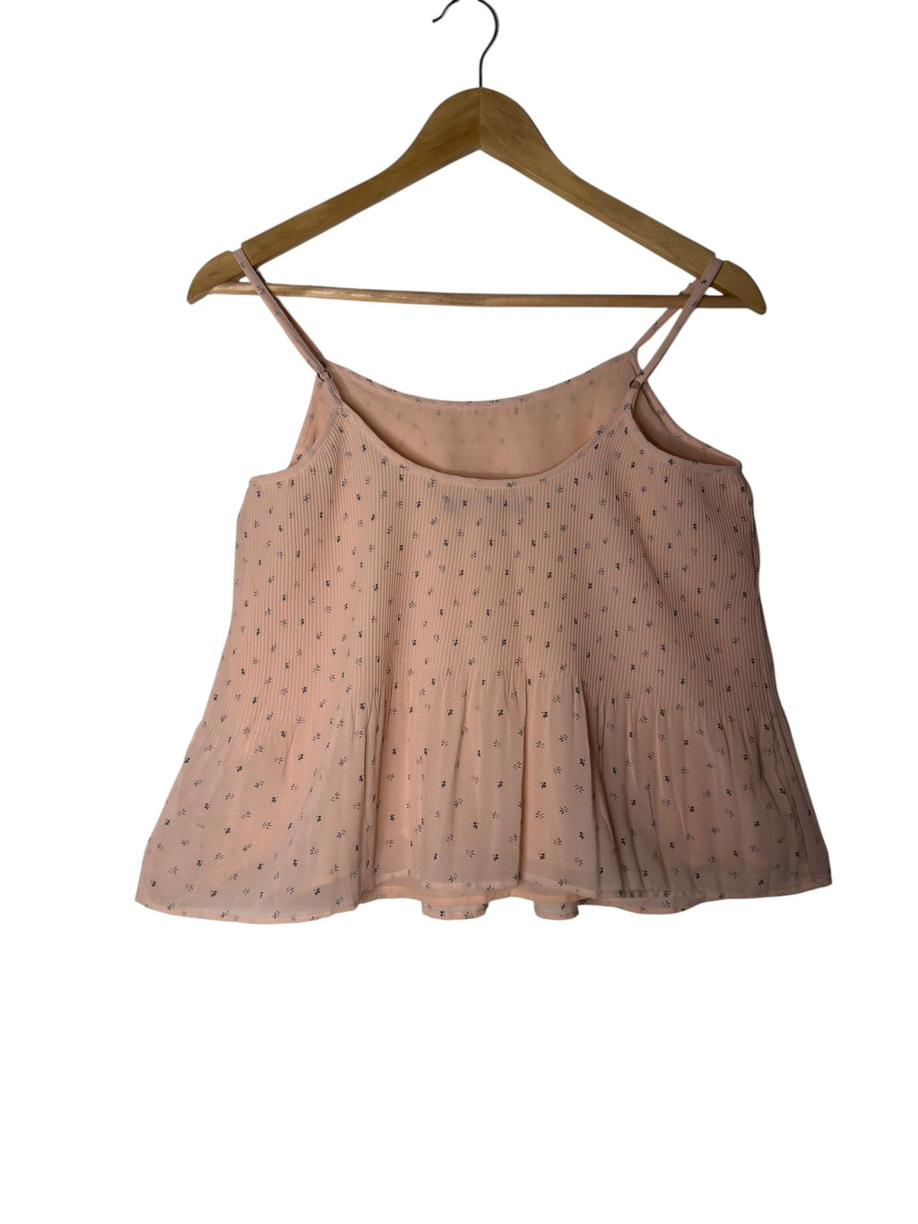 Cream Ditsy Floral Ribbed Corset Bustier Top with Garter Detail Pink