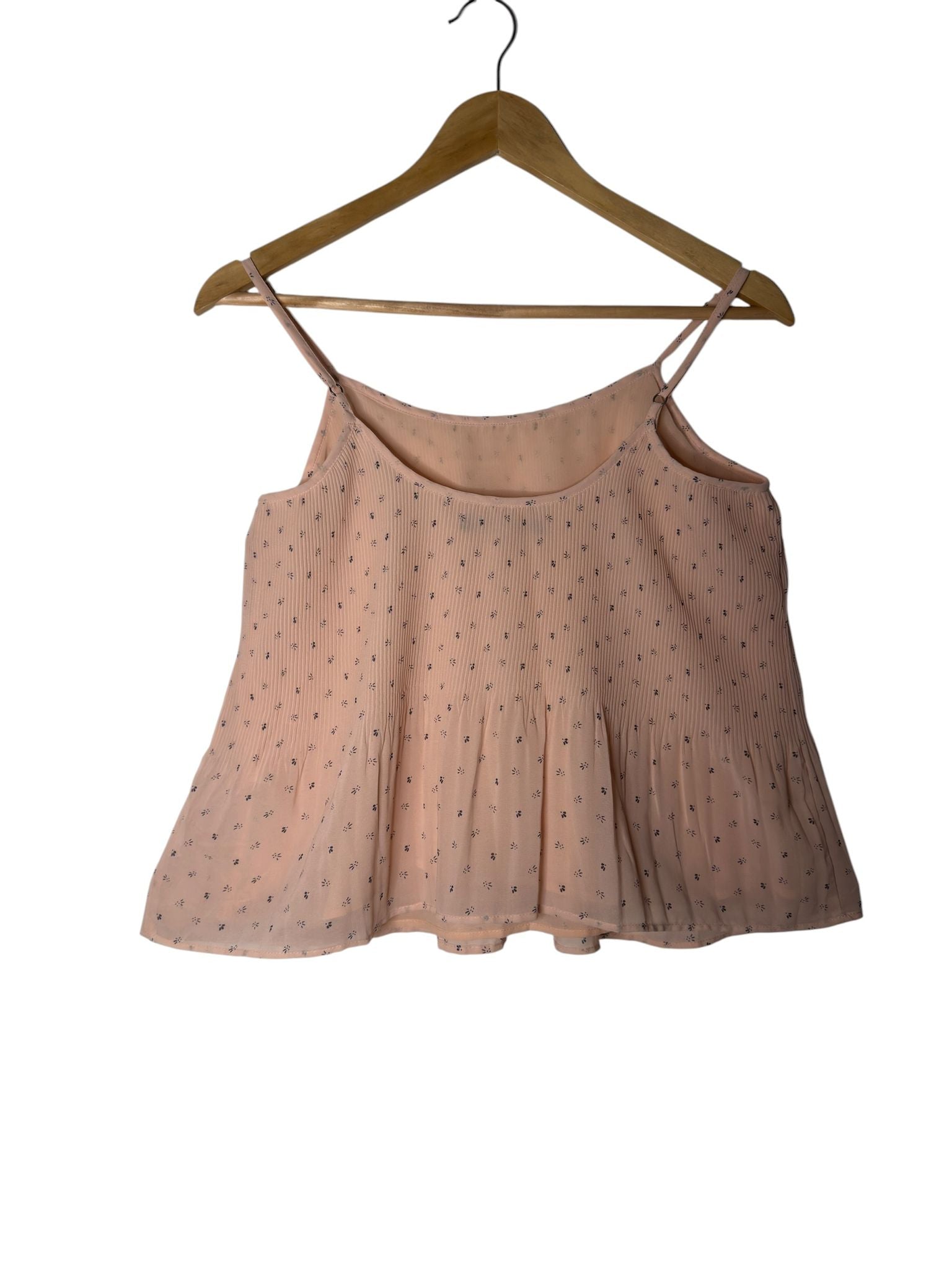 Cream Ditsy Floral Ribbed Corset Bustier Top with Garter Detail Pink