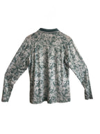 Puma YOU-V Floral Print Quarter-Zip Golf Top Green