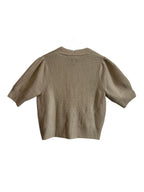 GAP Ribbed Knit Short-Sleeve Cardigan Cream