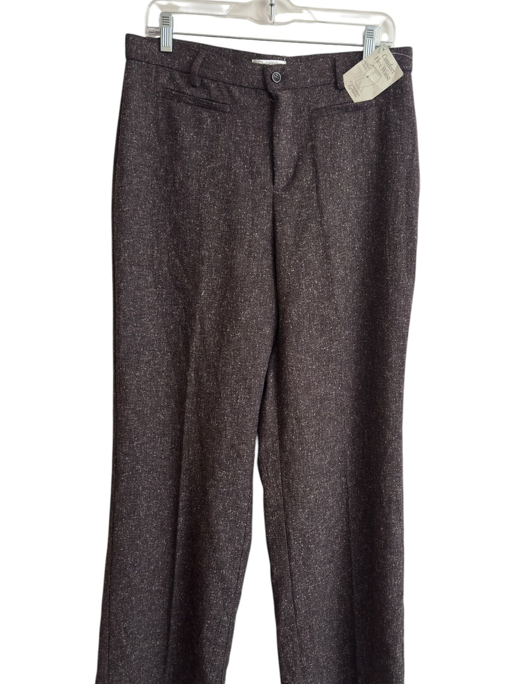 Christopher & Banks Brown Tweed Comfort Flex Trousers