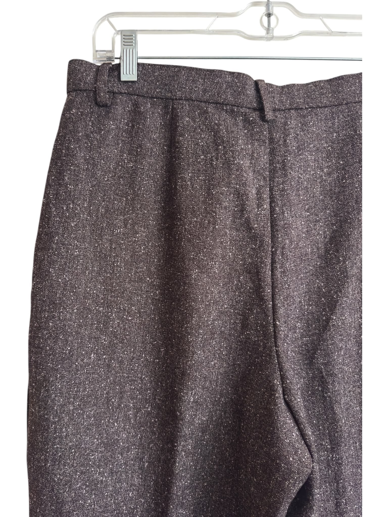 Christopher & Banks Brown Tweed Comfort Flex Trousers