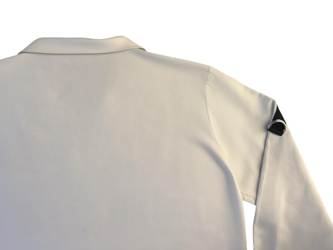 Zara Basic White Button-Down Shirt Contrast Stripe