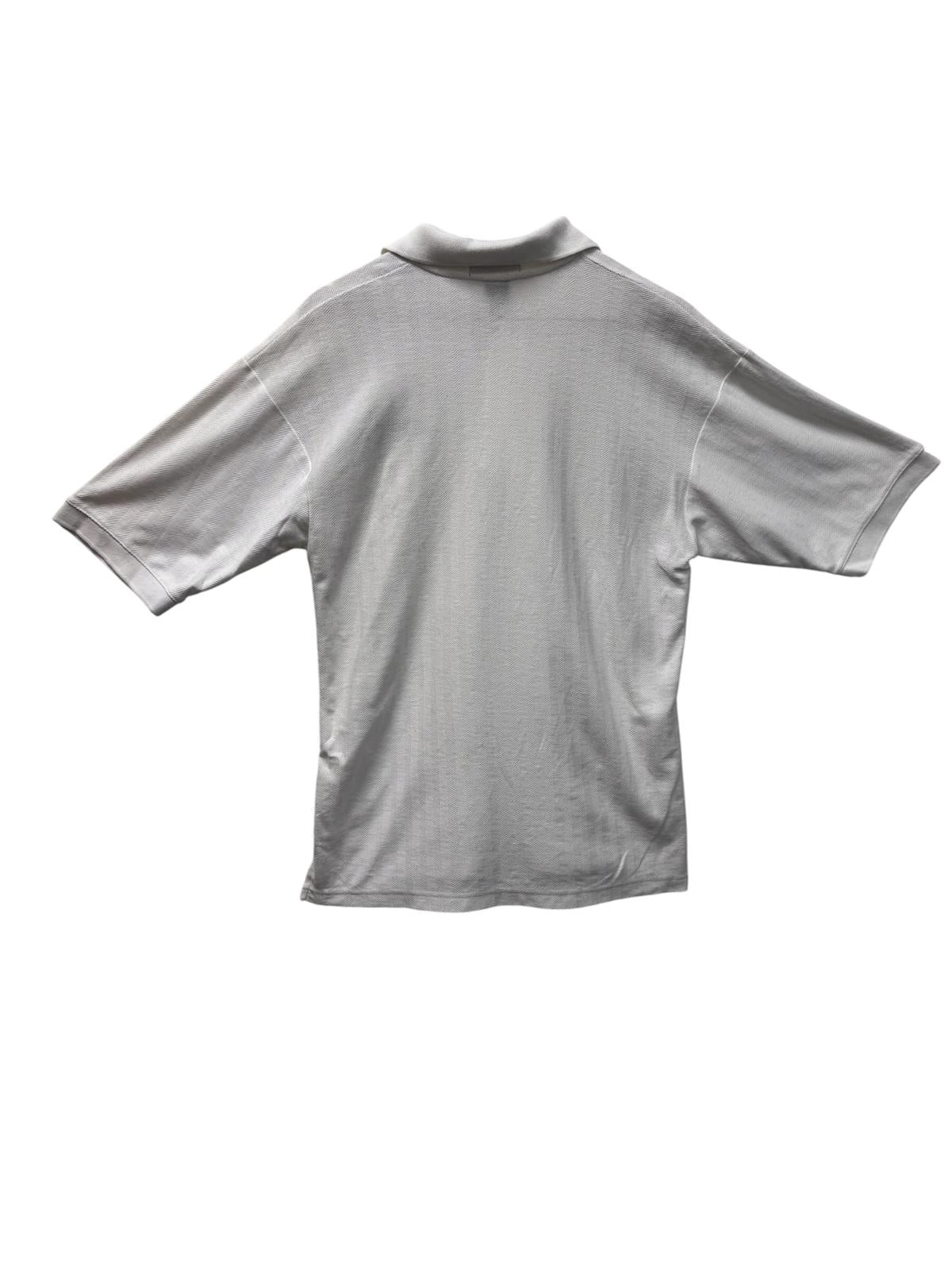 Essentials White Herringbone Polo Shirt Spruce Meadows