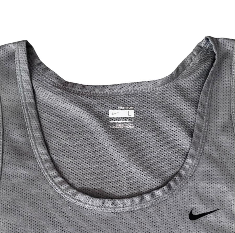 Nike Fit Dry Mesh Tank Top Gray
