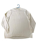 D&CO Essentials Ivory Cable Knit Mock Neck Sweater