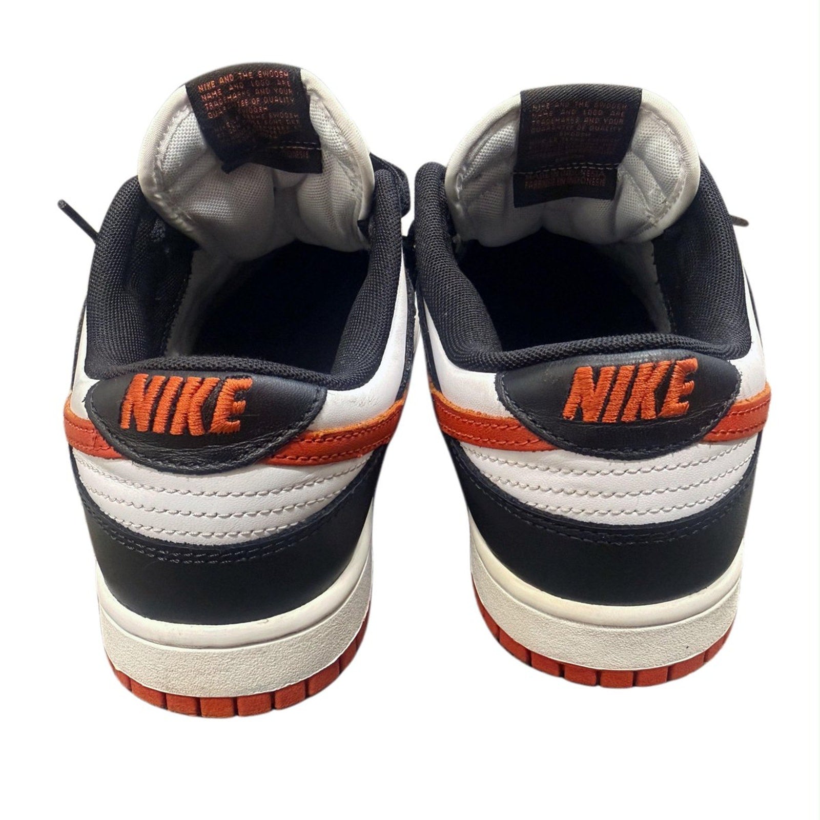 Nike Dunk Low White, Black and Dragon Red