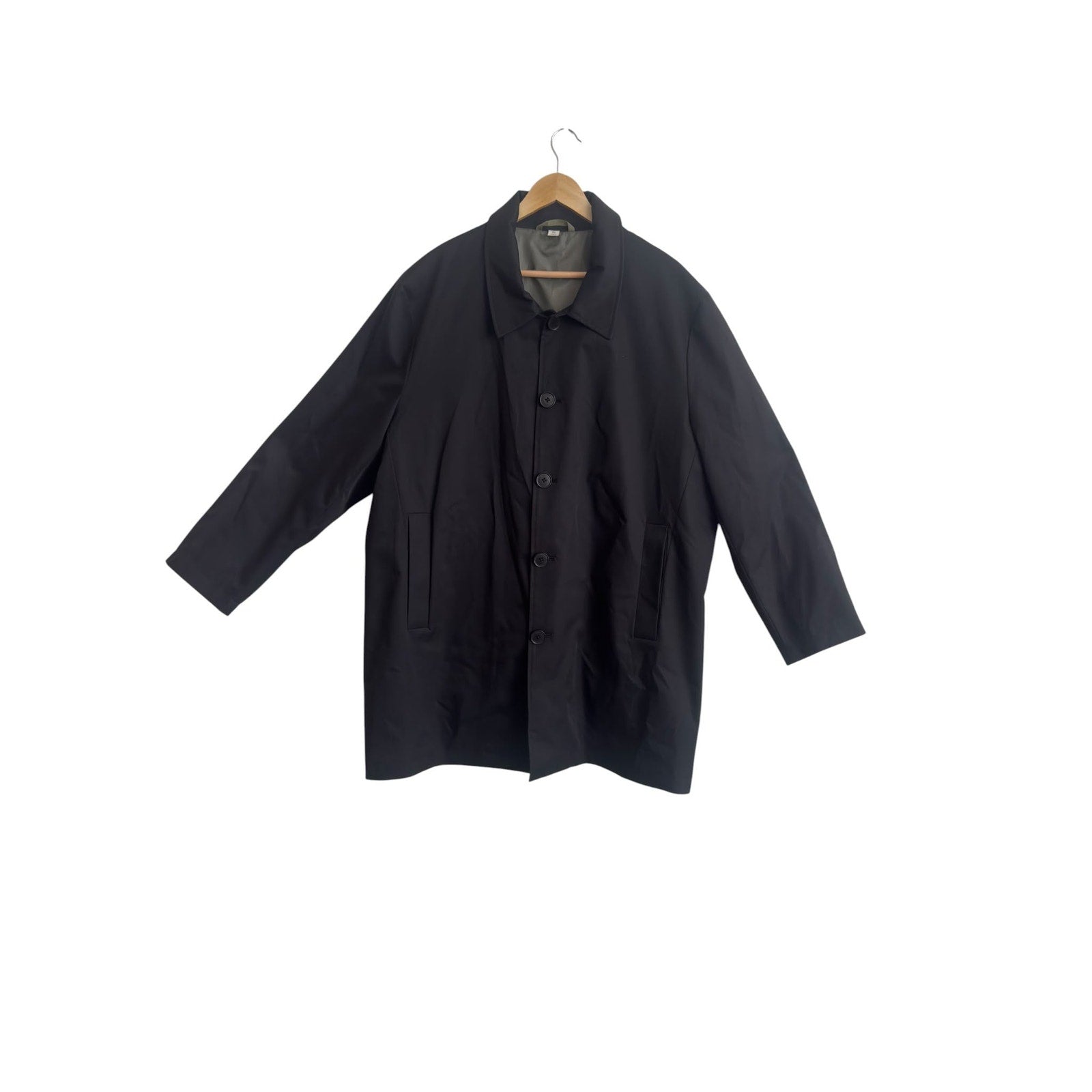 Joseph Abboud Modern Fit Black Overcoat