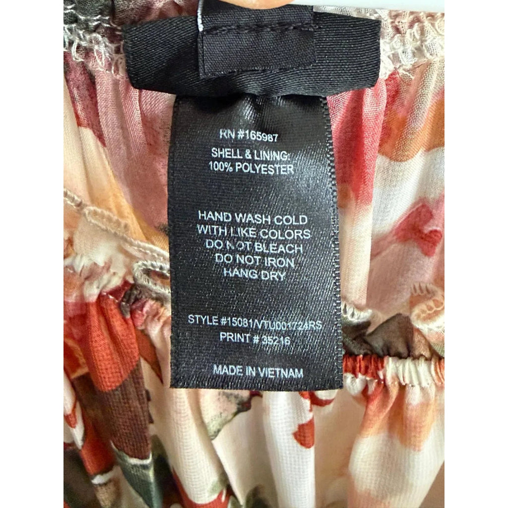 Kate and Lily Floral Chiffon Off-Shoulder Mini Dress