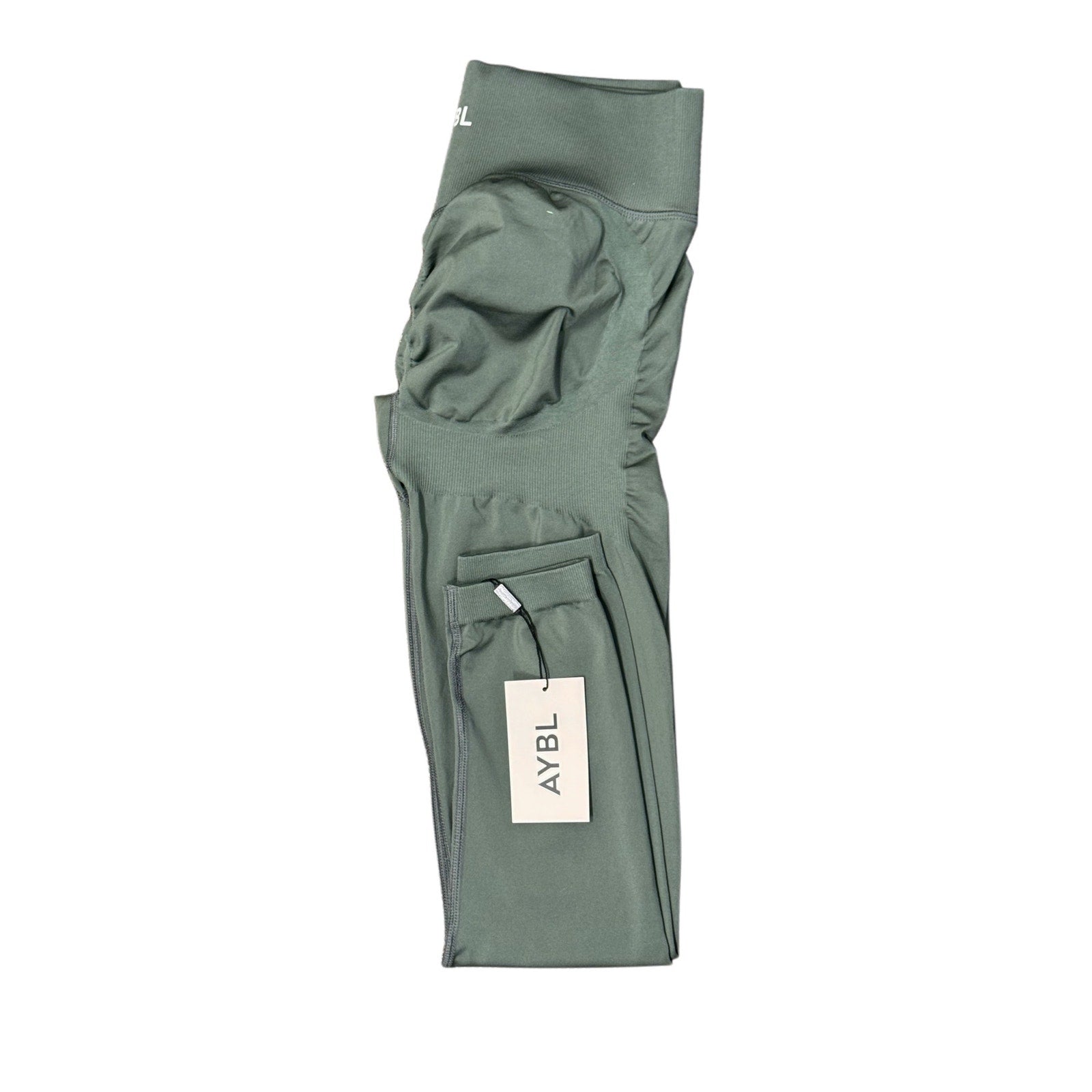 AYBL High-Waist Athletic Leggings Olive Green NWT Size M