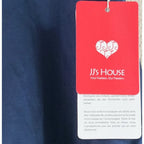 JJ's House Navy Satin A-Line Formal Dress Off-Shoulder