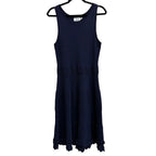 Eliza J Knit Fit and Flare Sleeveless Dress Navy