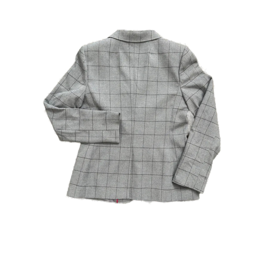Tommy Hilfiger Grey Windowpane Plaid Blazer