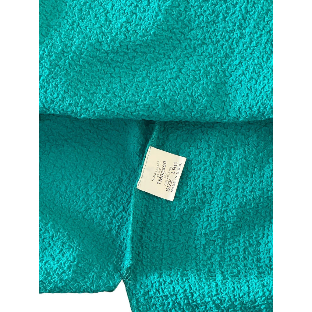 Softwear by Mark Singer Teal Button-Front Blouse