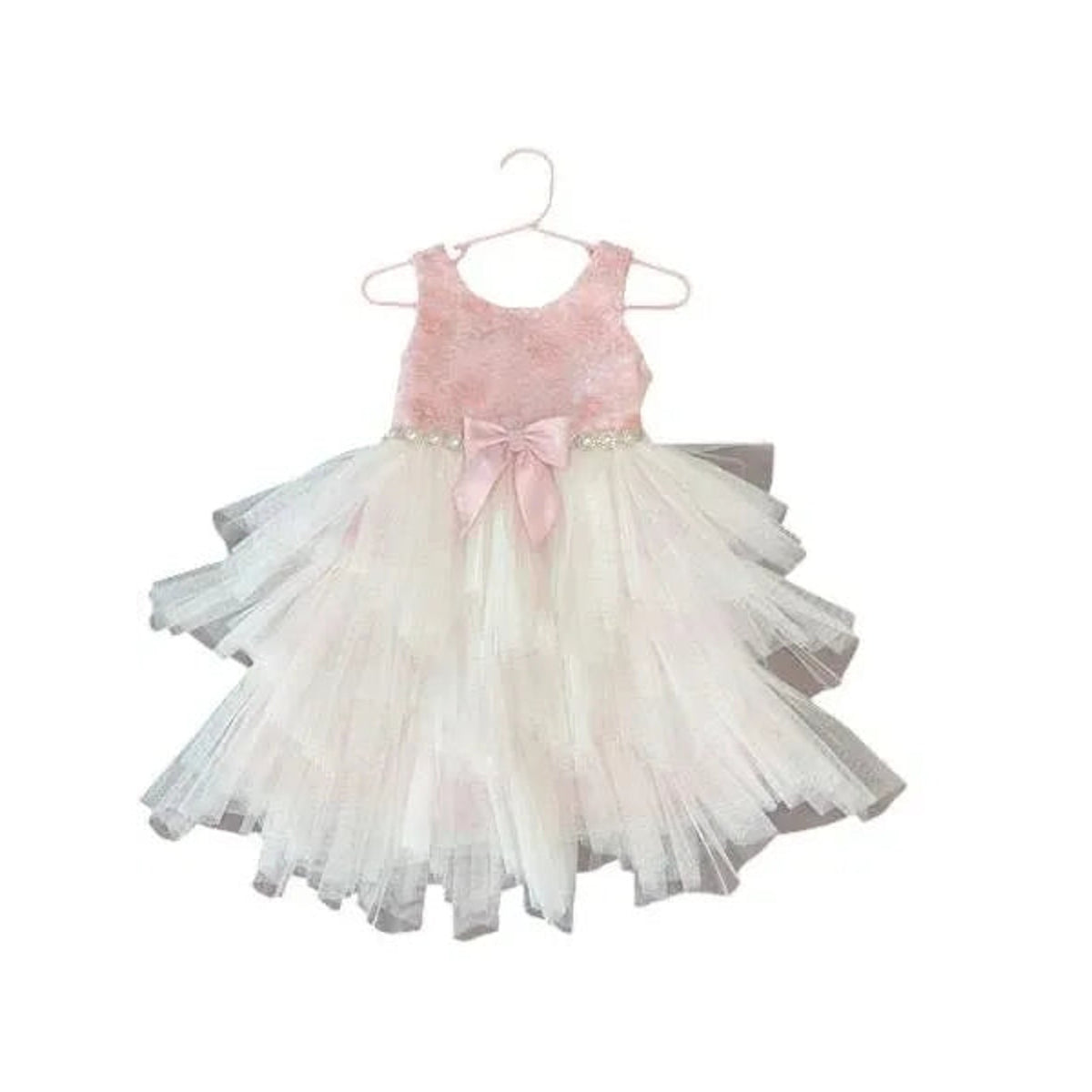 Couture Princess Pink Floral Lace Tulle Party Dress 2T