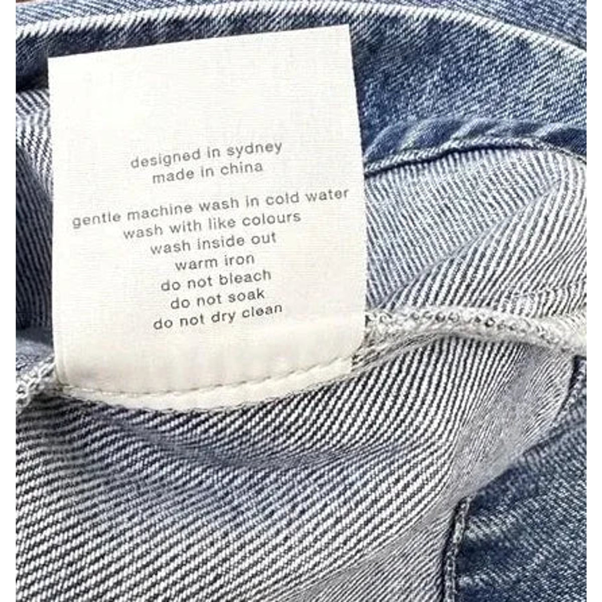 Assembly Label Genevieve Denim Mini Dress Light Blue