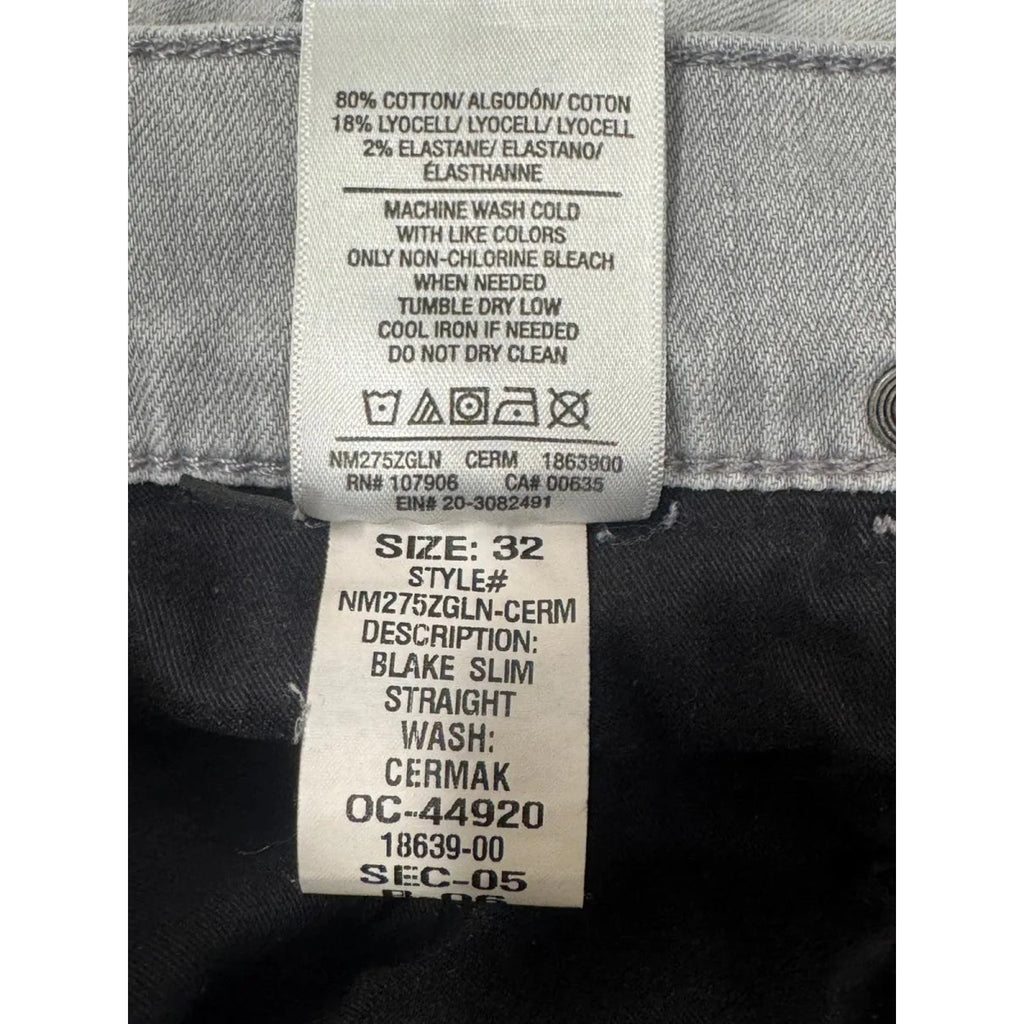 Hudson Blake Slim Straight Jeans Light Grey