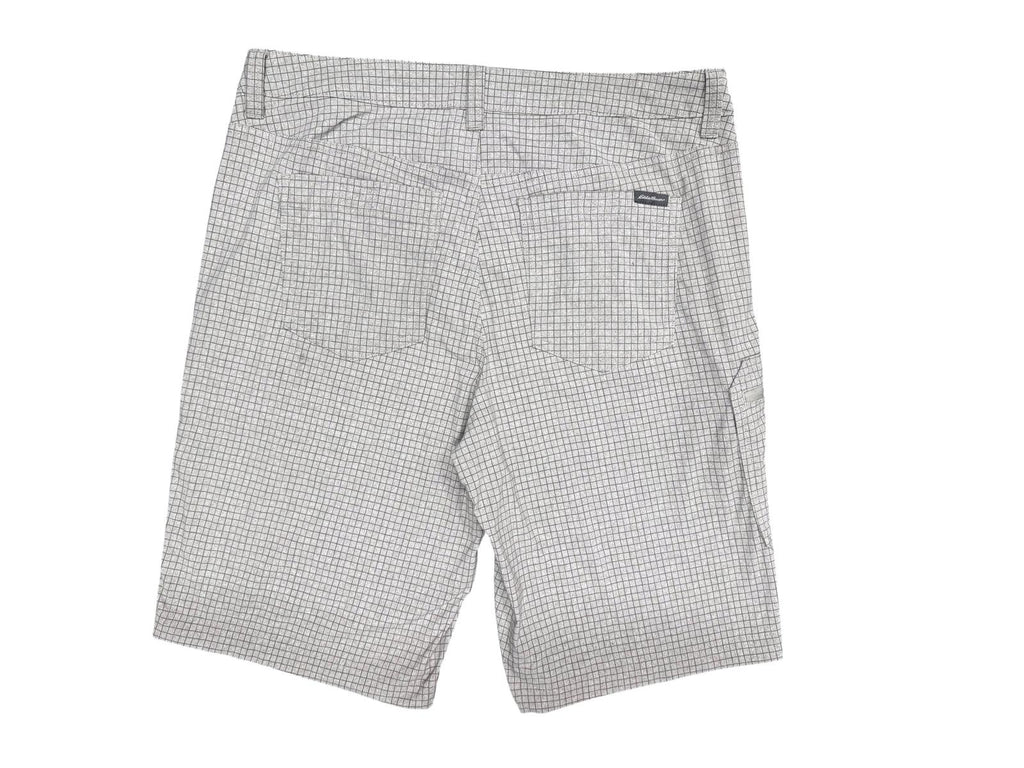 Eddie Bauer Tan Grid Check Cargo Shorts