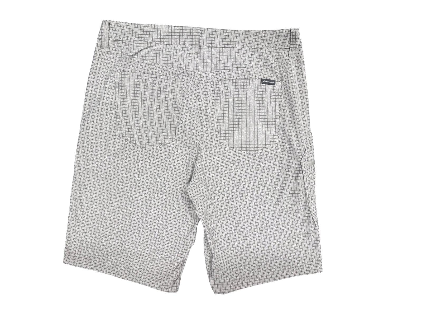 Eddie Bauer Tan Grid Check Cargo Shorts