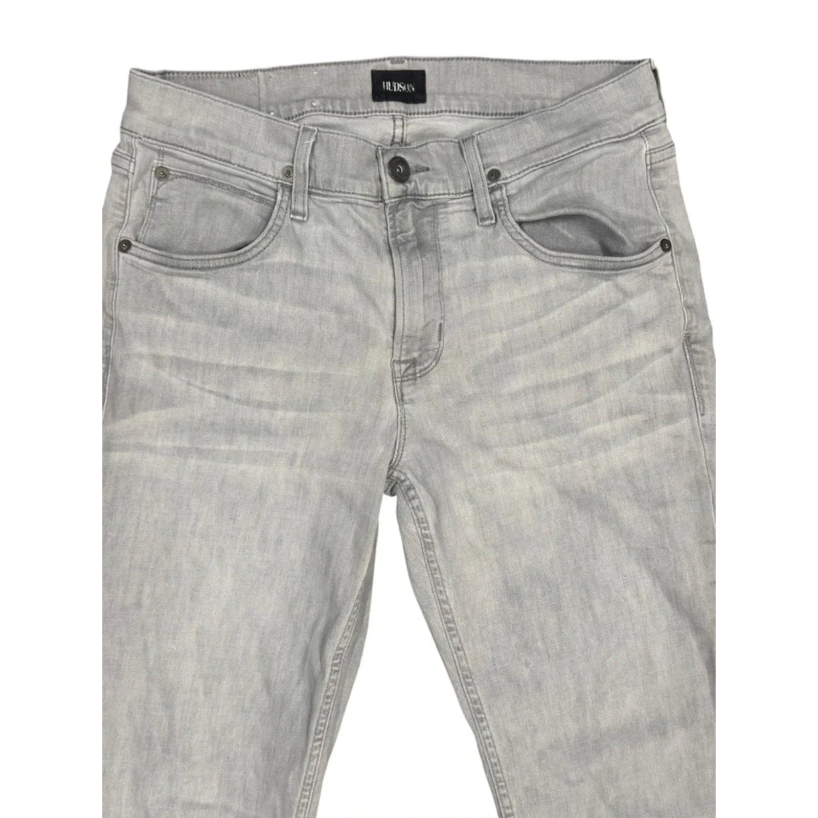 Hudson Blake Slim Straight Jeans Light Grey
