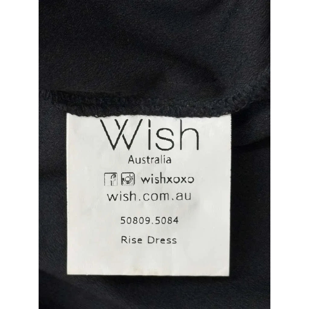 Wish Black Belted Mini Dress Cap Sleeves