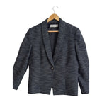 Tahari Arthur S. Levine Navy Tweed Petite Blazer