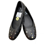 Seychelles Jamie Wides Black Studded Ballet Flats Size 9W