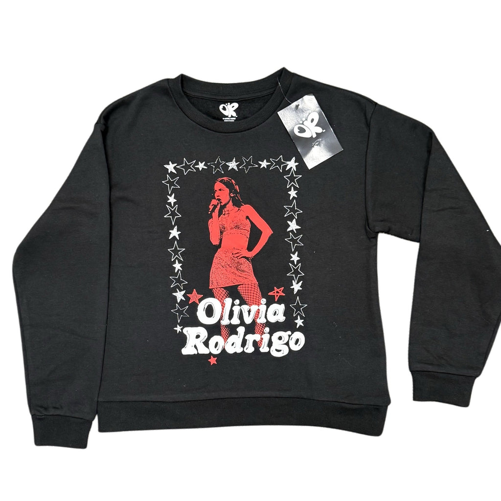 Primark Olivia Rodrigo Graphic Crewneck Sweatshirt Black