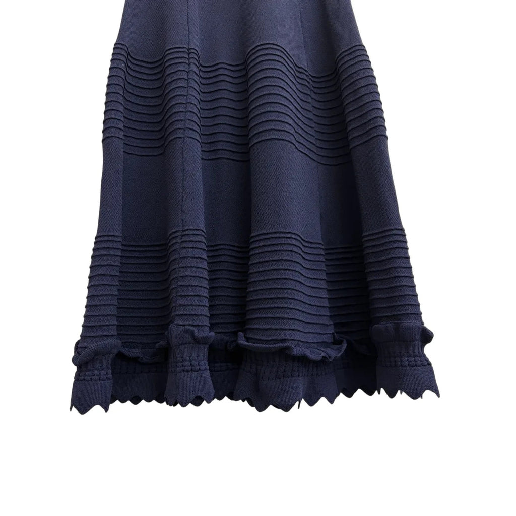 Eliza J Knit Fit and Flare Sleeveless Dress Navy