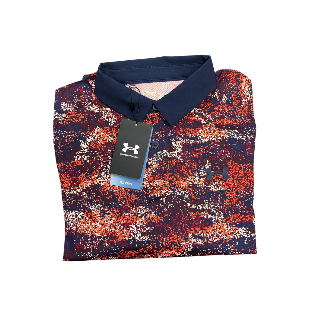 Under Armour UA Iso-Chill Printed Golf Polo Navy