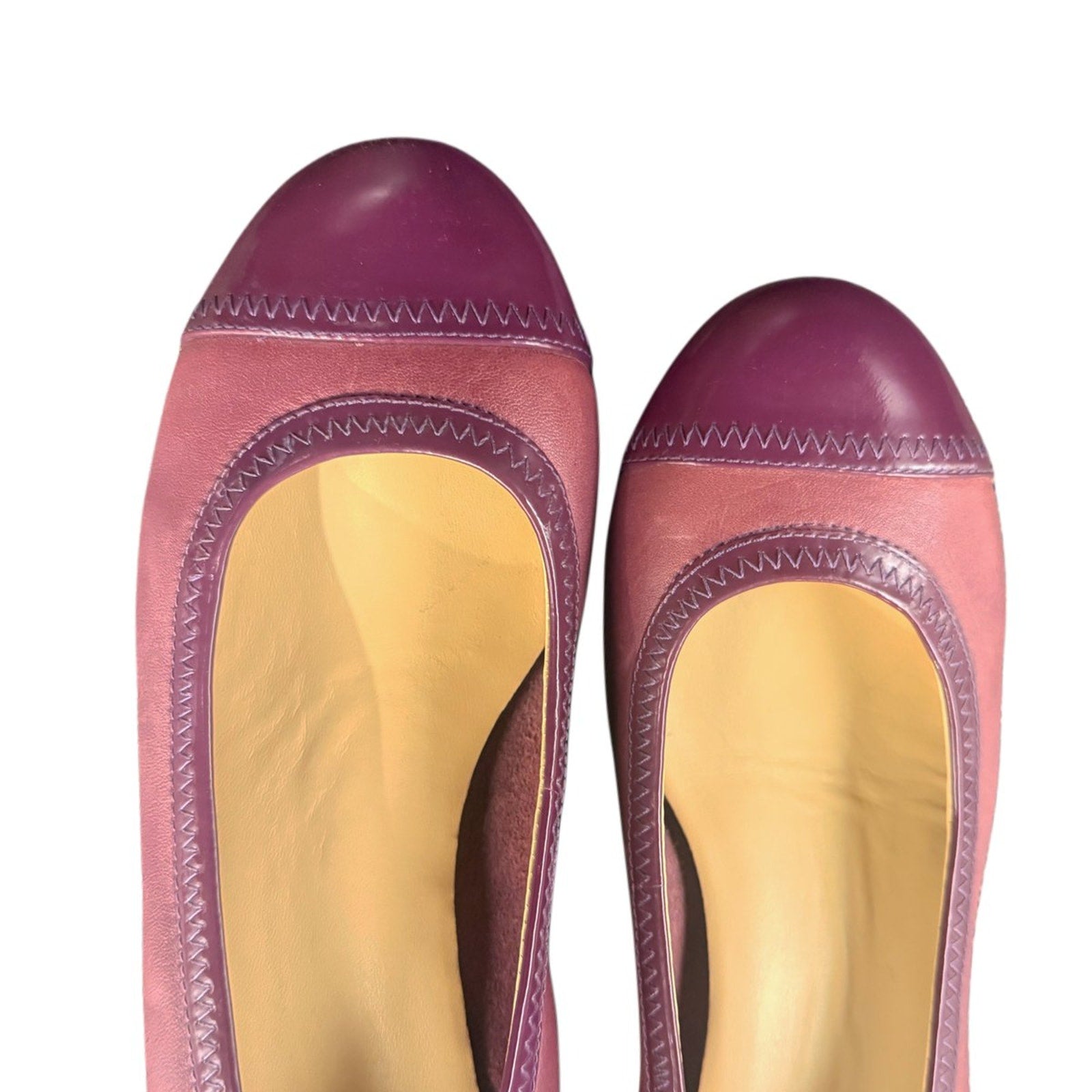 Cole Haan Cap Toe Leather Pump Mauve Purple
