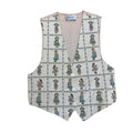 Facets by Mirrors Victorian Doll Print Tapestry Vest