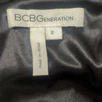 BCBGeneration Ruched Bodycon Dress Satin Cross-Back